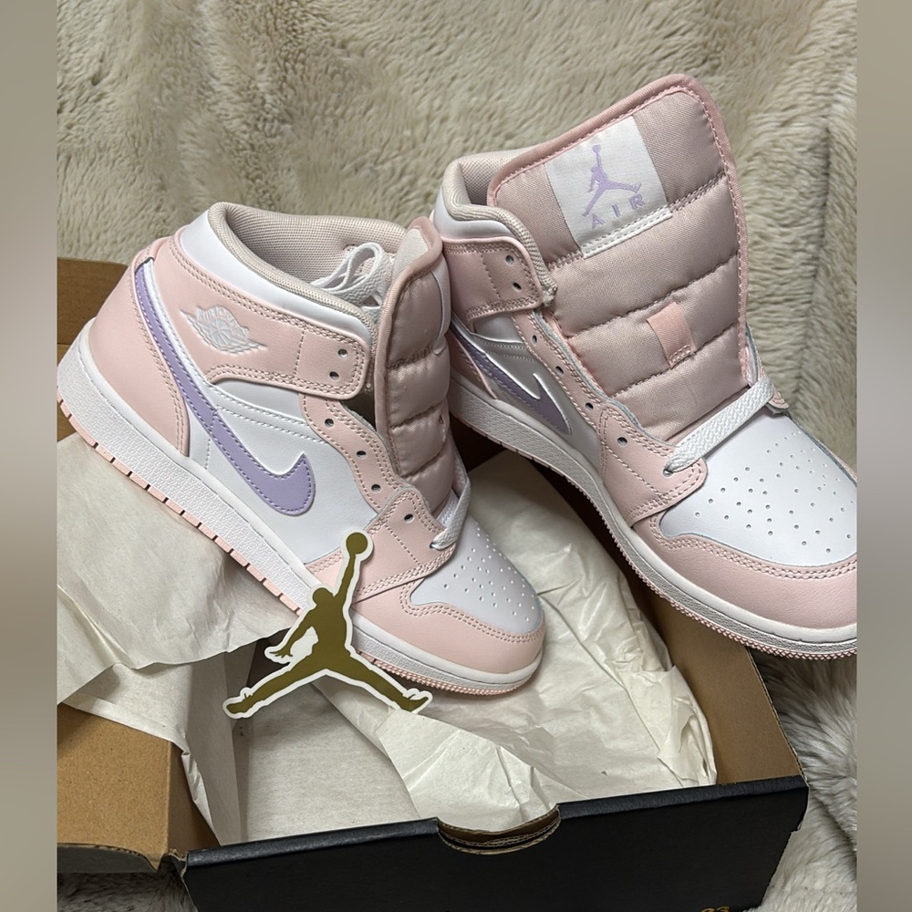 Jordan Women's Pastel Pink and Lavender Sneakers. NEW!!!!!
